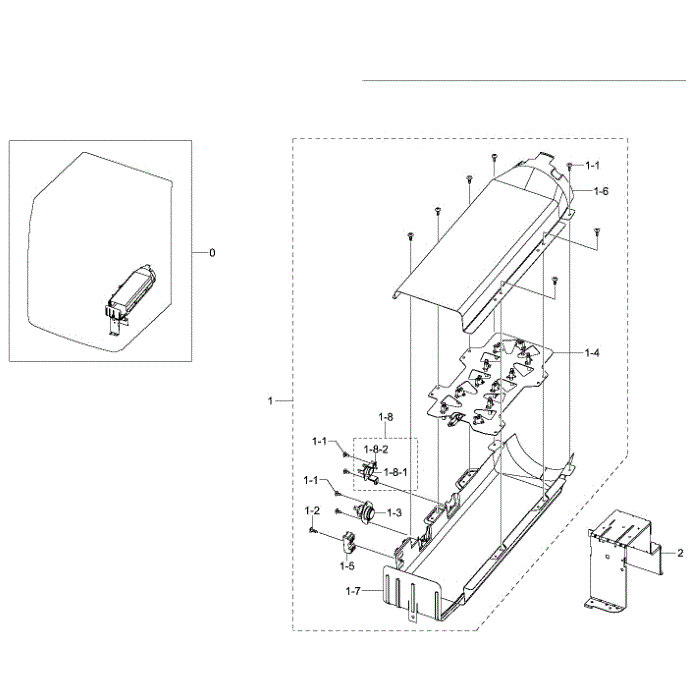 Duct Heater Diagram and Parts List for DV395ETPASU A1-00 Samsung Dryer