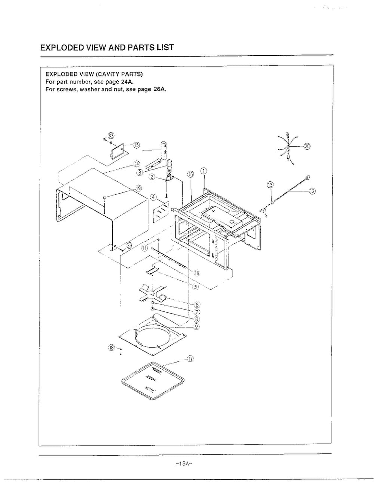 Parts List Diagram and Parts List for MW2030U XAA Samsung Microwave
