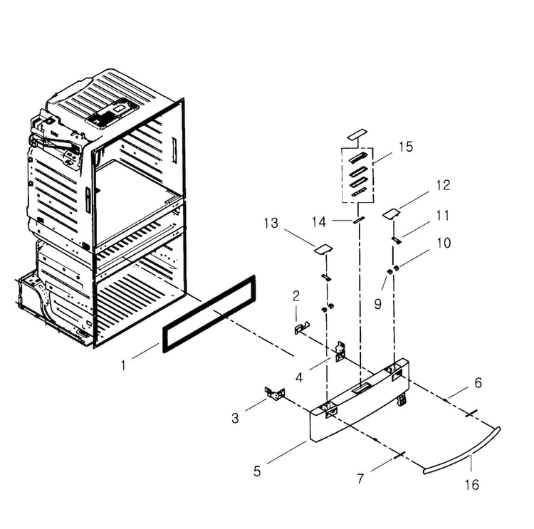 Flexzone Door Diagram and Parts List for RF4267HARS XAA-0001 Samsung Refrigerator