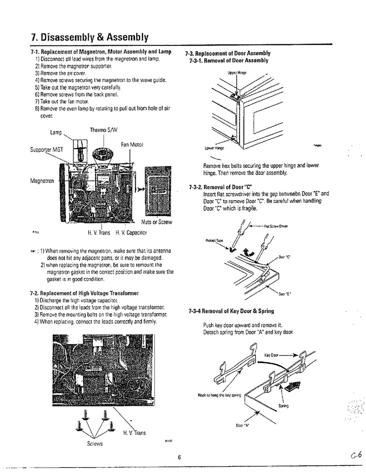 Disassembly And Assembly Diagram and Parts List for MU3050W XAA Samsung Microwave