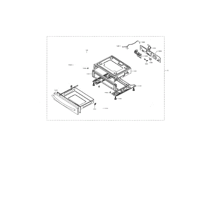 Drawer Diagram and Parts List for NX58M5600SB AA-00 Samsung Range