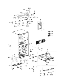 Cabinet Diagram and Parts List for RF28K9380SG AA-0000 Samsung Refrigerator