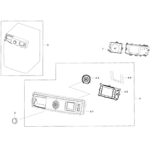 Control Panel Diagram and Parts List for WF56H9100AW A2-0001 Samsung Washer