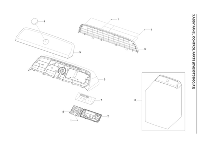 Part Location Diagram of DC64-03841J Samsung Window panel