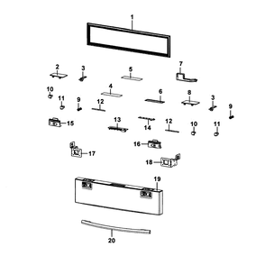 Flexzone Door Diagram and Parts List for RF4287HAPN XAA-0001 Samsung Refrigerator