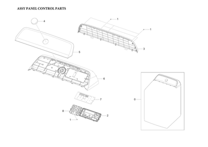 Part Location Diagram of DC63-02389C Samsung Cover panel