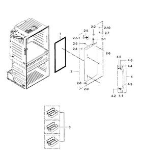 Fridge Door R Diagram and Parts List for RF28HMEDBSR AA-0009 Samsung Refrigerator