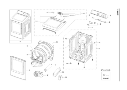 Part Location Diagram of DC97-21431Z Samsung Module Frame Assembly