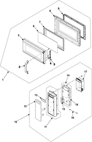 Part Location Diagram of DE61-00673A Samsung BRACKET-CONTROL PANEL;SM