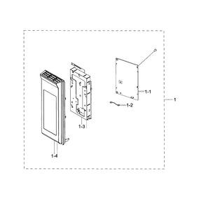Control Box Diagram and Parts List for ME21H9900AS AA-0000 Samsung Microwave