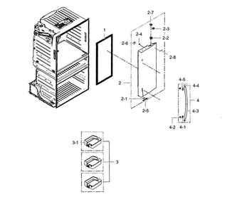 Fridge Door R Diagram and Parts List for RF4289HARS XAA-0002 Samsung Refrigerator