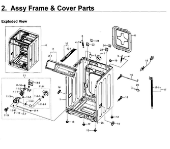 Part Location Diagram of DC97-15854C Samsung Assembly HANDLE;ACE,DRUM WAS