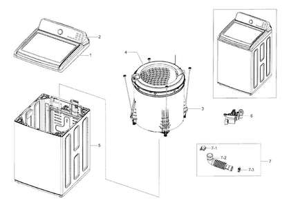 Part Location Diagram of DC65-00019A Samsung Clamper Hose