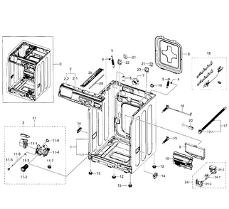 Frame Diagram and Parts List for WF350ANR XAA-0000 Samsung Washer