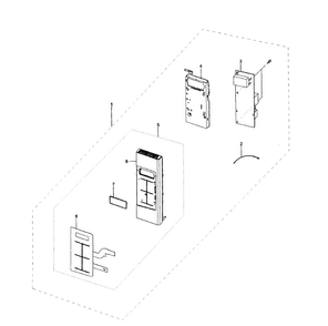 Control Box Diagram and Parts List for SMH1927W XAA-0001 Samsung Microwave