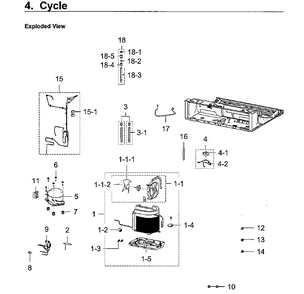 Compressor Diagram and Parts List for RF28K9070SG AA-0001 Samsung Refrigerator