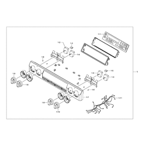 Control Box Diagram and Parts List for NE58F9710WS AA-0004 Samsung Range