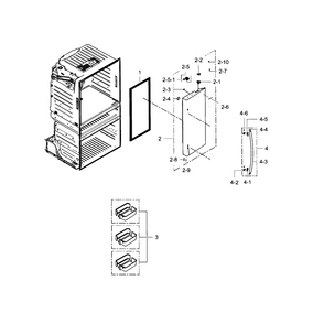 Refrigerator Door R Diagram and Parts List for RF28HMEDBSR AA-0009 Samsung Refrigerator