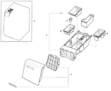 Drawer Assy 1 Diagram and Parts List for WF410ANW XAA Samsung Washer