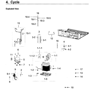 Cycle Diagram and Parts List for RF22K9581SR AA-01 Samsung Refrigerator