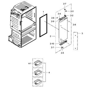 Refrigerator Door R Diagram and Parts List for RF4287HABP XAA-02 Samsung Refrigerator