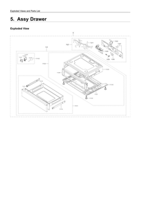 Drawer Assembly Diagram and Parts List for NX58R9421SG AA-00 Samsung Range