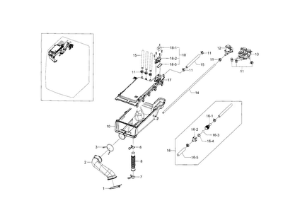 Housing-drawer Diagram and Parts List for WF448AAW XAA-0005 Samsung Washer