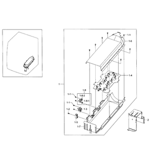Heater Assy Diagram and Parts List for DV361EWBEWR A3-0001 Samsung Dryer