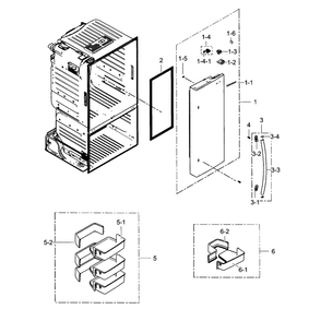 Fridge Door R Diagram and Parts List for RF23HCEDBWW AA-01 Samsung Refrigerator