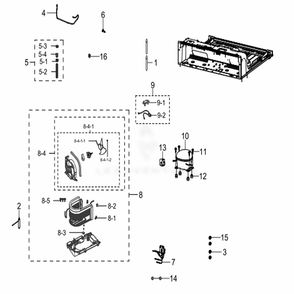 Cycle Diagram and Parts List for RF23J9011SG (AA)(0008) Samsung Refrigerator