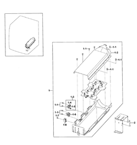 Heater Assy Diagram and Parts List for DV511AEW XAA-0001 Samsung Dryer