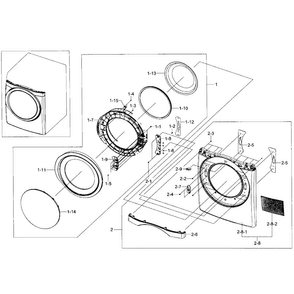 Part Location Diagram of DC61-02894B Samsung Frame