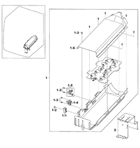Heater Assy Diagram and Parts List for DV520AEP XAA-0000 Samsung Dryer