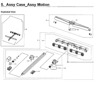 Motion Case Diagram and Parts List for DW80H9970US AA-0002 Samsung Dishwasher