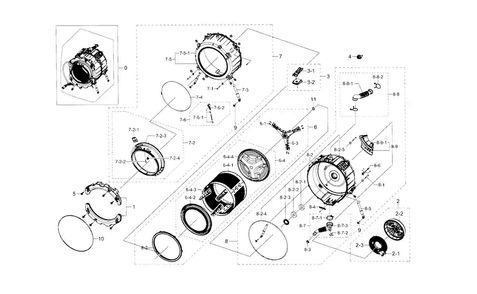 Part Location Diagram of DC97-14545F Samsung Pressure Hose
