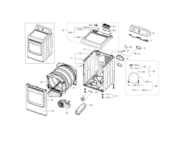 Part Location Diagram of DC68-03022A Samsung Dryer owner's manual