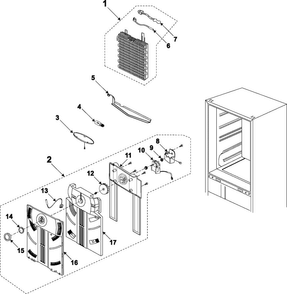 Refrigerator Compartment Diagram and Parts List for RB195BSSB XAA Samsung Refrigerator