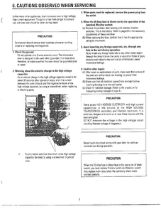 Cautions While Servicing Diagram and Parts List for MC6566W XAA Samsung Microwave