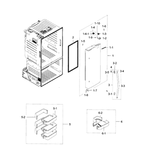 Right Door Diagram and Parts List for RF28HFEDBBC (AA)(0009) Samsung Refrigerator