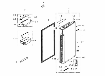 Frdige Door R Diagram and Parts List for RF24J9960S4 AA-0001 Samsung Refrigerator