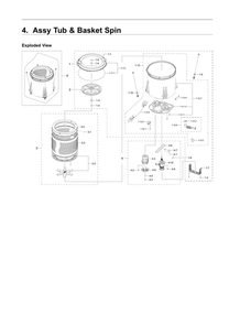 Part Location Diagram of DC97-21112E Samsung Assy semi tub outer