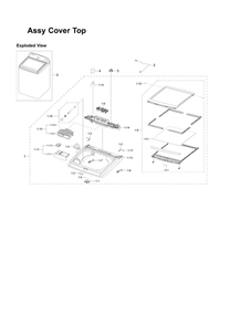 Part Location Diagram of DC82-01519Q Samsung Semi Top Cover Assembly