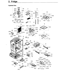 Fridge Diagram and Parts List for RF23HCEDBSR AA-0011 Samsung Refrigerator