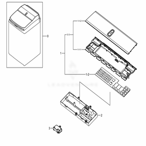 Assembly Control Parts Diagram and Parts List for WA54M8750AV (A4)(0001) Samsung Washer
