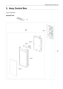 Control Box Assembly Diagram and Parts List for ME11A7510DS AA-00 Samsung Microwave