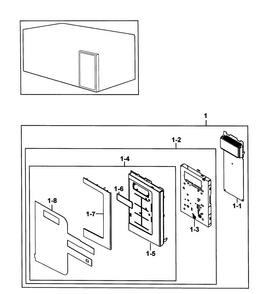 Part Location Diagram of DE94-01806L Samsung Control Panel Assembly