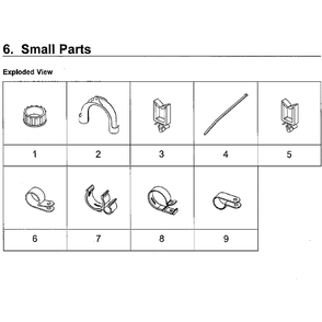 Small Diagram and Parts List for WA48H7400AW AA-11 Samsung Washer