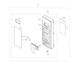 Part Location Diagram of DE64-01986A Samsung WINDOW-DISPLAY;LATIN2,SA
