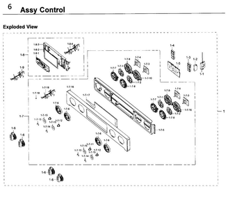 Control Diagram and Parts List for NV51K7770DG AA-0000 Samsung Wall Oven