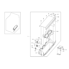 Duct Heater Diagram and Parts List for DV456EWHDSU AA-0000 Samsung Dryer